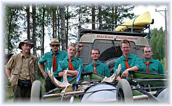 Wir fahren mit dem Harkan Express - Ove, Steffen, Emil, Uwe, Jörg, Christoph